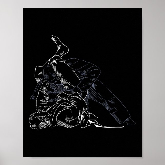Affiche Jiu-jitsu Lutter Karate Sport Lutter Jitsu (Devant)