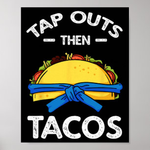 Affiche Jiu Jitsu Martial Arts Taco Jujutsu Cinco De Mayo