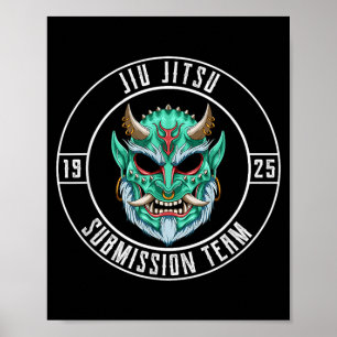 Affiche Jiu Jitsu Oni Demon Team - BJJ et Jiu-Jitsu brésil