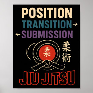 Affiche Jiu Jitsu Rétro Vintage Simple Jiu Jitsu Pris