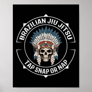 Affiche Jiu Jitsu War Bonnet - Équipe de soumission Jiu Ji