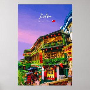 Affiche Jiufen, Taïwan - Ancienne Maison de Thé