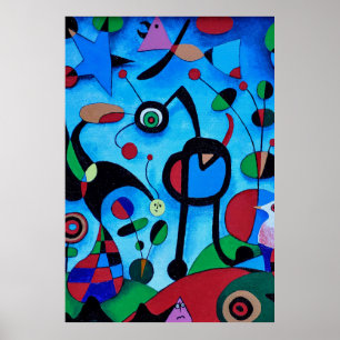 Affiche joan miro peintures art, art abstrait