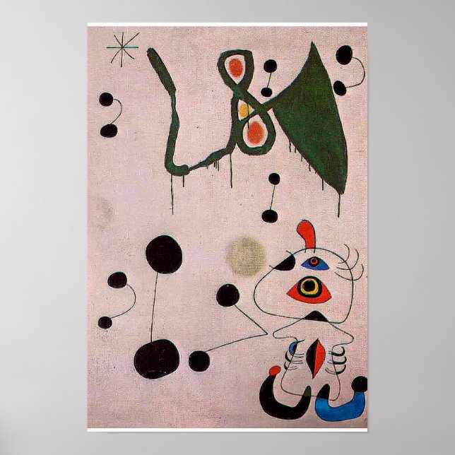 Affiche joan miro peintures art, art abstrait (Devant)