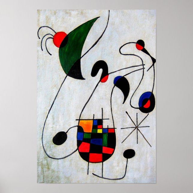Affiche joan miro peintures art, art abstrait (Devant)