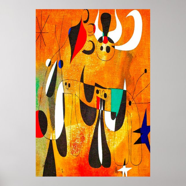 Affiche joan miro peintures art, art abstrait (Devant)