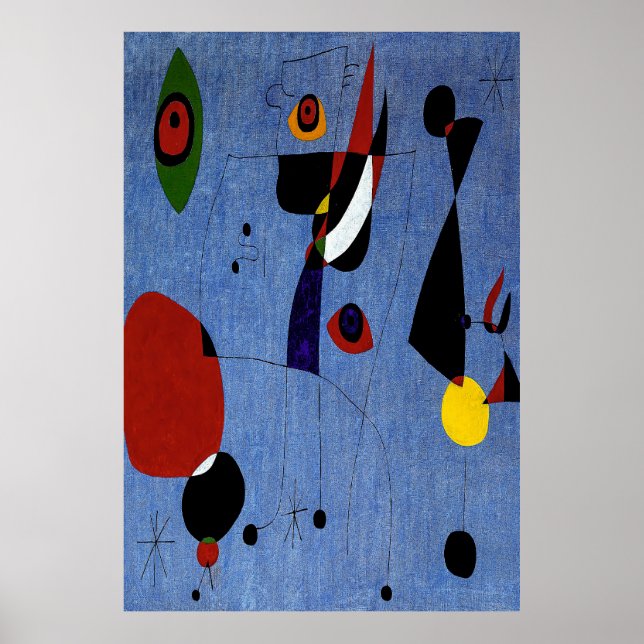 Affiche joan miro peintures art, art abstrait (Devant)