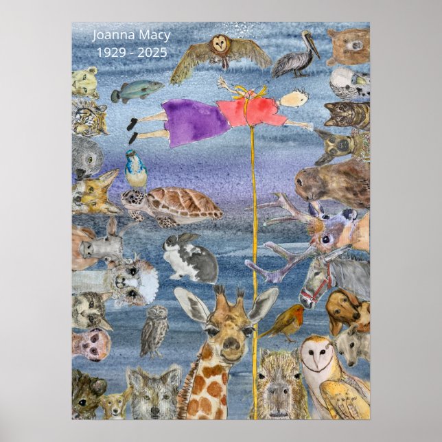 Affiche : Joanna volant parmi les animaux (Devant)