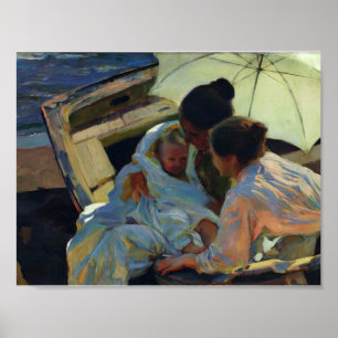 Affiche Joaquín Sorolla- après Bath