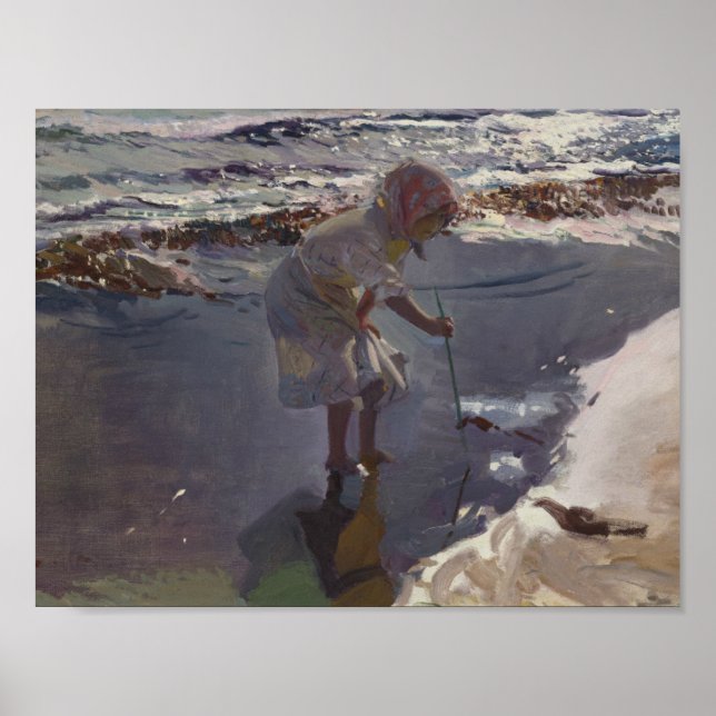 Affiche Joaquin Sorolla - Buscando Mariscos (Devant)