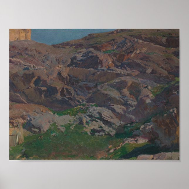 Affiche Joaquin Sorolla - Château de San Servando, Tolède (Devant)