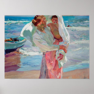 Affiche Joaquin Sorolla Y Bastida - Après la baignade