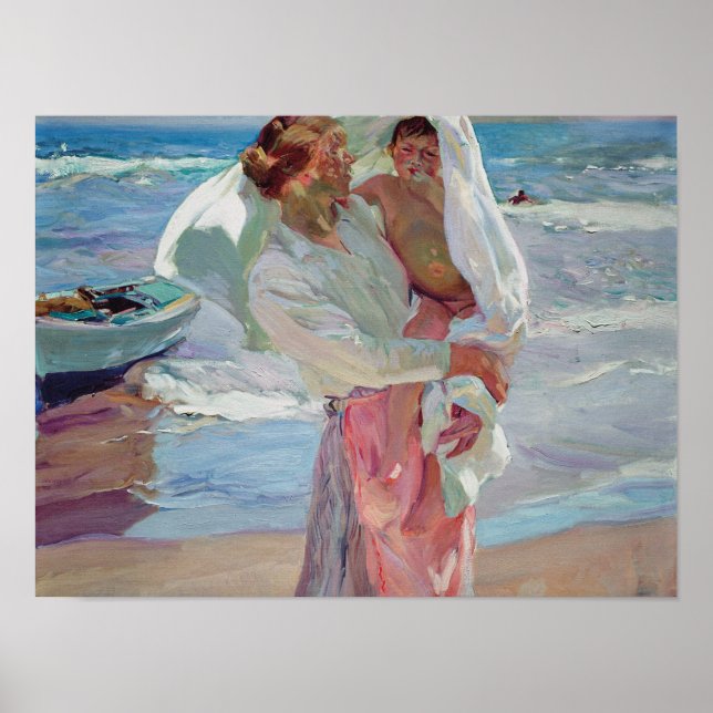 Affiche Joaquin Sorolla Y Bastida - Après la baignade (Devant)