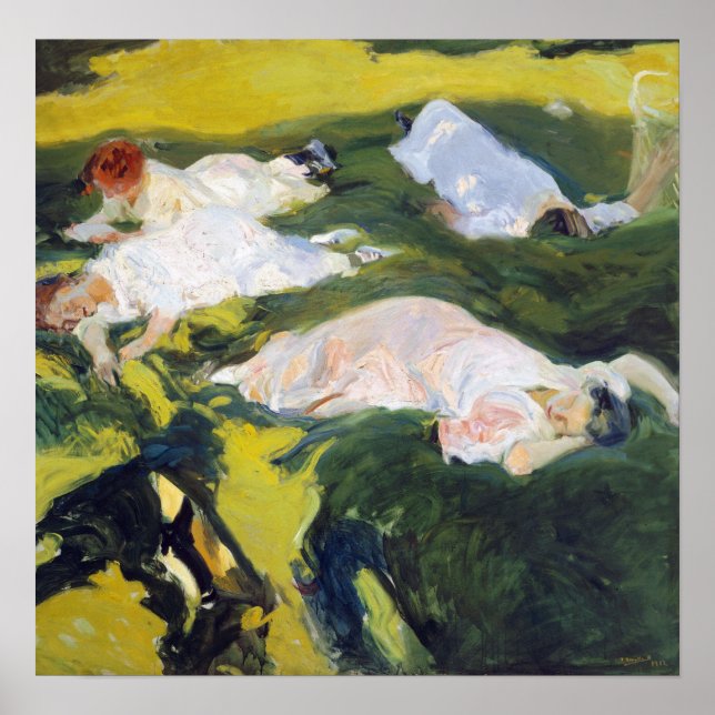 Affiche Joaquín Sorolla y Bastida La Siesta (Devant)