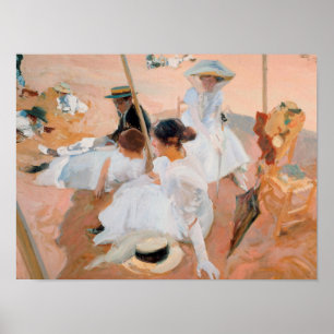 Affiche Joaquin Sorolla Y Bastida - Sous L'Awning