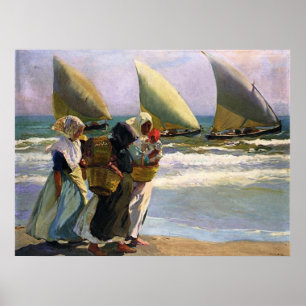 Affiche Joaquín Sorolla y Bastida Trois voiles