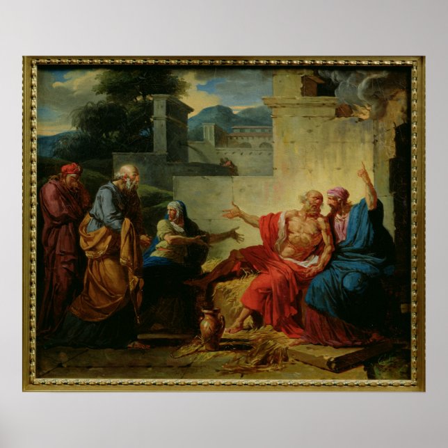 Affiche Job Being Scolded by his Wife, c.1790 (Devant)