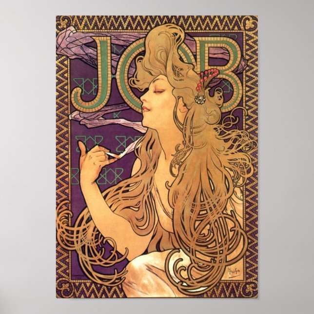 Affiche Job par Alfons Mucha - Art Nouveau (Devant)