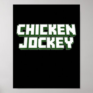 Affiche Jockey de poulet Jockey jeu vidéo Jeu Viral Joueur