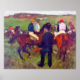 Affiche Jockey et Cheval (avant la course), Edgar Degas