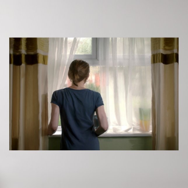 Affiche Jodie regarde la pluie (Devant)