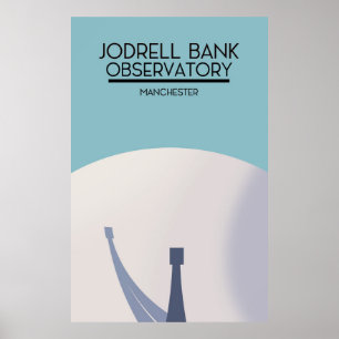 Affiche Jodrell Bank Observatoire de l'art spatial.