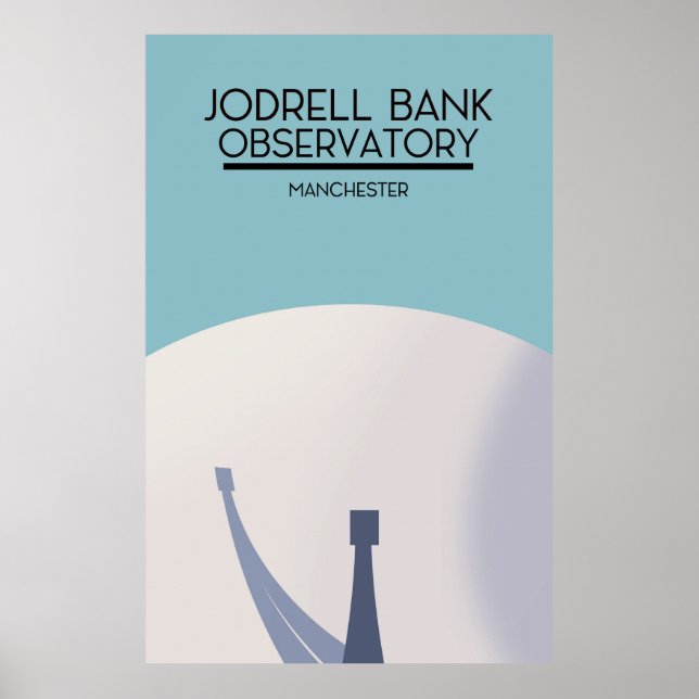 Affiche Jodrell Bank Observatoire de l'art spatial. (Devant)
