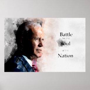 Affiche Joe Biden avec Battle for the Soul of the Nation