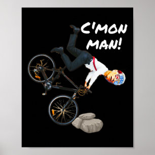 Affiche Joe Biden Bicycle Crash Drôle Trump L'A Fait Ridin