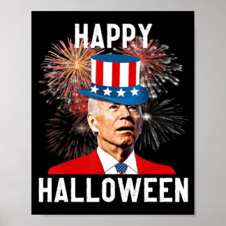 Affiche Joe Biden Bonne Halloween Pour Amusants Juillet