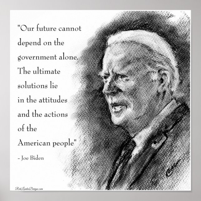 Affiche Joe Biden & Citation (Devant)