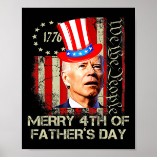Affiche Joe Biden drôle 4 juillet Joyeux 4 père 
