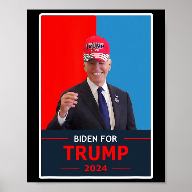 Affiche Joe Biden drôle pour l'élection Trump 2024 Porter  (Devant)