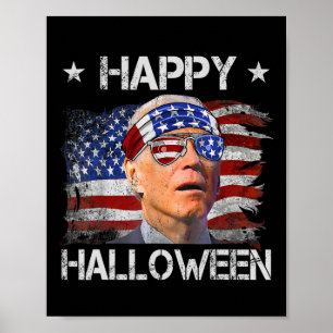 Affiche Joe Biden drôle quatrième 4 juillet Halloween joye