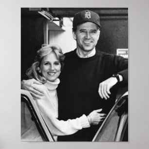 Affiche Joe Biden Jill Biden vieille photo