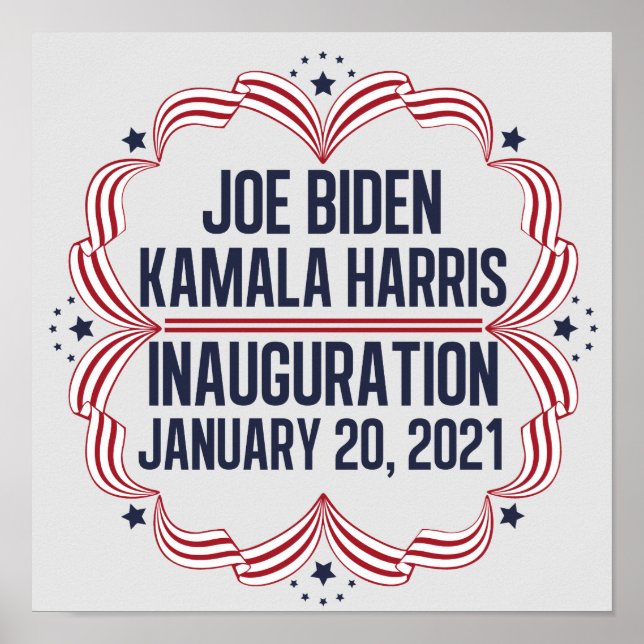 Affiche Joe Biden Kamala Harris Inauguration 2021 (Devant)