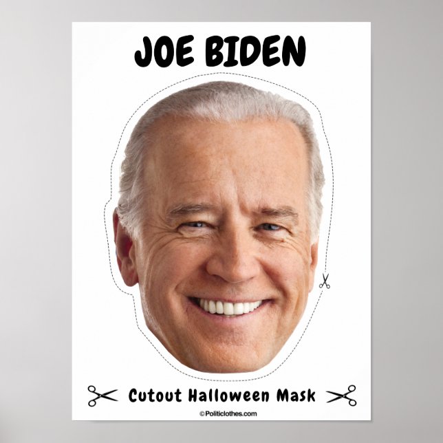 Affiche Joe Biden Masque Halloween (Devant)