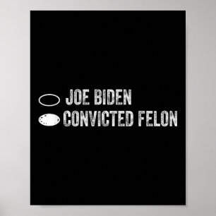 Affiche Joe Biden Vs Condamné Felon - Bulletin De Vote