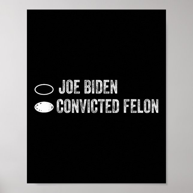 Affiche Joe Biden Vs Condamné Felon - Bulletin De Vote (Devant)