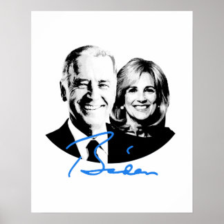 Affiche Joe et Jill Biden Signature