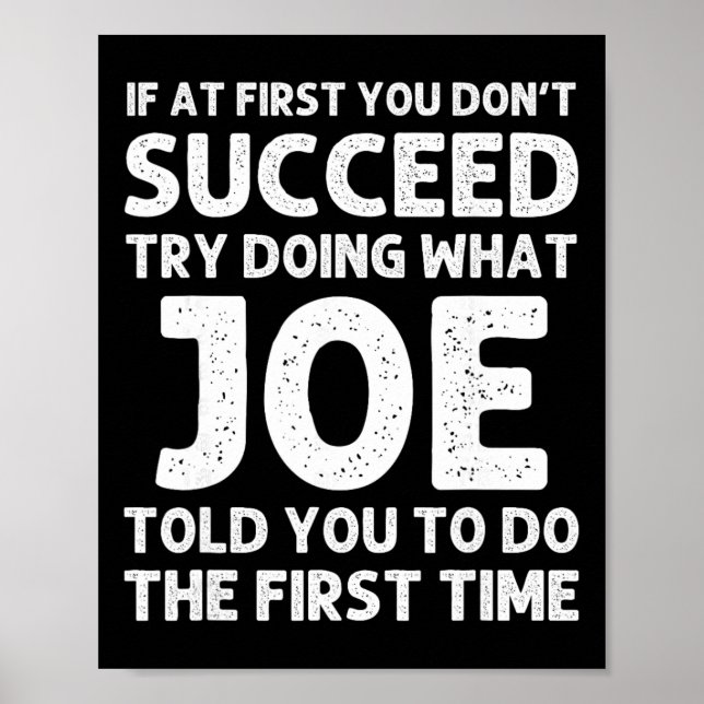 Affiche Joe Gift Name Personalized Birthday Funny Christma (Devant)