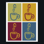 Affiche Joe Time Coffee Pop Art Muet<br><div class="desc">Pour les amateurs de café et de café,  ce serait une grande pièce murale pour n'importe quelle chambre de votre maison. Avec l'art original de David Magliocco/DMCreative.</div>