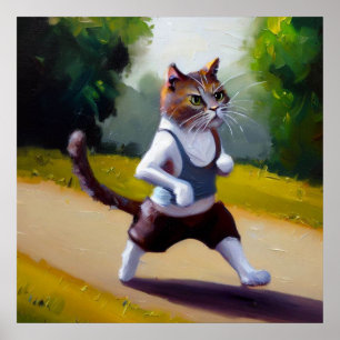 Affiche Jogging de chat