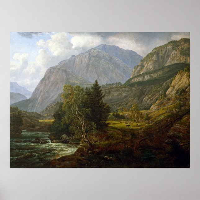 Affiche Johan Christian Dahl Vue de Fortundalen (Devant)
