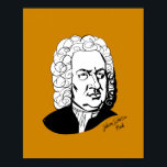 Affiche Johann Sebastian Bach<br><div class="desc">Portrait graphique du compositeur</div>