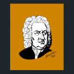 Affiche Johann Sebastian Bach<br><div class="desc">Portrait graphique du compositeur</div>