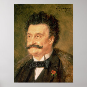 Affiche Johann Strauss plus le jeune, 1895