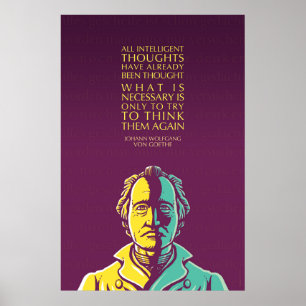 Affiche Johann W von Goethe Citation Inspirationnelle : Pe