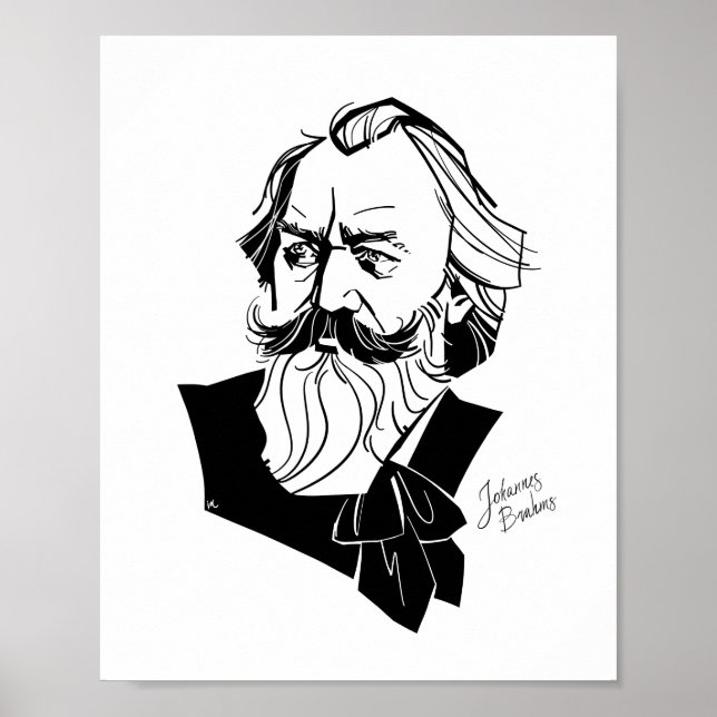 Affiche Johannes Brahms (Devant)