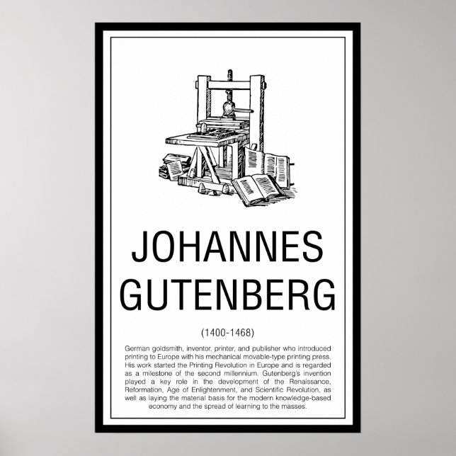 Affiche Johannes Gutenberg (Devant)